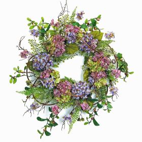 Hydrangea Floral Wreath 22"D