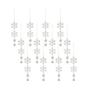 Jewel Tiered Snowflake Ornament Drop (Set of 12)