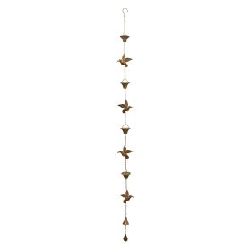 Iron Hummingbird Rain Chain 61.5"H