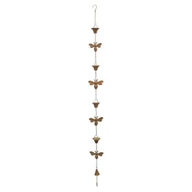 Iron Bumble Bee Rain Chain 61.5"H