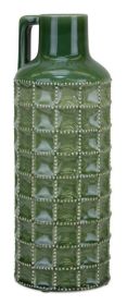 Sage Green Bottle Vase with Handle 15.5"H