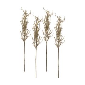 Flocked Beige Pampas Grass Spray (Set of 4)