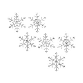 Gold Jeweled Metal Snowflake Candle Pin (Set of 6)