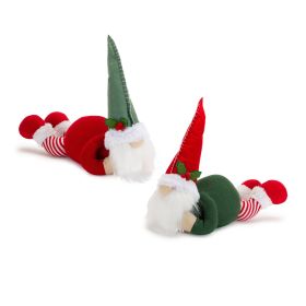 Plush Gnome Shelf Sitter with Holly Accent (Set of 2)