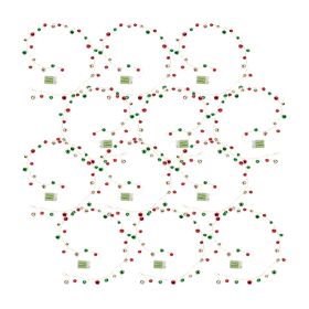 LED Lighted Sleigh Bell String Garland (Set of 12)
