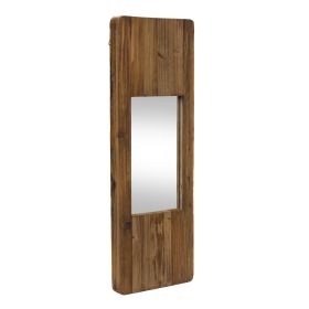 Rustic Wooden Wall Mirror 29"H