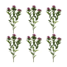 Purple Thistle Floral Spray (Set of 6)