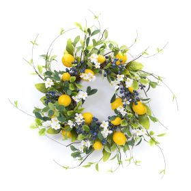 Lemon and Blueberry Floral Wreath 22"D