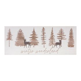 White Wood Winter Wonderlant Wall Sign (Set of 6)