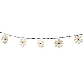 Fabric Snowflake Garland (Set of 2)