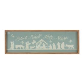 Framed Silent Night Sign 20"L