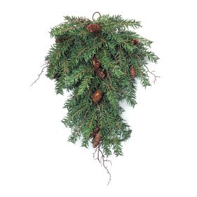 Pine Swag with Twig and Pinecones 31.5"H