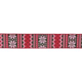 Nordic Snowflake Pattern Ribbon (Set of 2) 2.5" x 10 Yds.