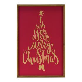 Wish You A Merry Christmas Sign 23.75"H