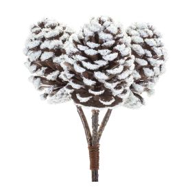 Flocked Pine Cone Bundle (Set of 6)