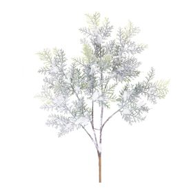 Flocked Cedar Branch (Set of 12)