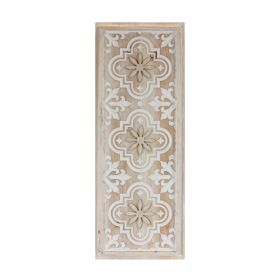 Ornate Carved Wood Wall Panel 31.5"H