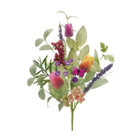Mixed Tulip and Butterfly Spray (Set of 6)