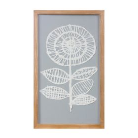 Framed Paper Mache Flower Wall Art (Set of 2)