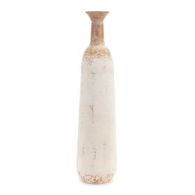 Cement Speckled Metal Floor Vase 24"H