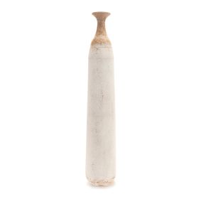 Cement Speckled Metal Floor Vase 32"H