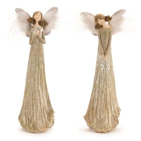 Glittered Angel with Feather Wings (Set of 2)