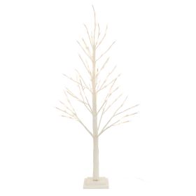 LED Glittered Twig Tree 48"H