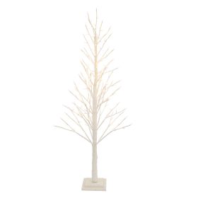 LED Glittered Twig Tree 60"H