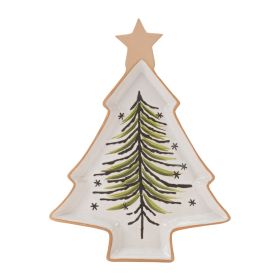 Ceramic Christmas Tree Tray (Set of 4)