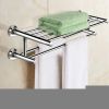 24 Inch Wall Mounted Stainless Steel Towel Storage Rack with 2 Storage Tier