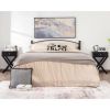 Retro Black X-Shape 1 Drawer Nightstand Coffee Table