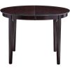 Contemporary Oval Dining Table in Dark Brown Cappuccino Wood Finish