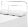 Full size Vintage White Metal Headboard with Round Corners