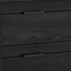 Modern Bedroom Nightstand in Grey Black Wood Finish