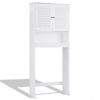 Over The Toilet Storage Cabinet with Double Doors and Adjustable Shelf