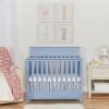 Pine Wood 4-in-1 Modern Convertible Crib Toddler Bed Daybed Baby Blue Finish