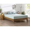 King size Modern Platform Bed Frame in Rustic Pine Finish