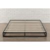 King 6-inch Low Profile Metal Platform Bed Frame with Wooden Support Slats