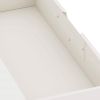 Modern Scandinavian Style Bedroom 3-Drawer Dresser in White Wood Finish