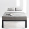 Full size 18 Inch Easy Assemble Metal Platform Bed Frame Wooden Slats