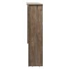 King size Bookcase Headboard in Drifted Gray Wood Finish