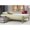 Queen size Luna Metal Platform Bed Frame with Wood Slats