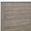 Queen Solid Wooden Platform Bed Frame with Headboard in Grey Wood Finish