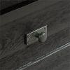 FarmHouse Black Oak Drawer and Garment Rod Wardrobe Armoire