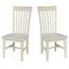 Set of 2 - Mission Style Unfinished Wood Dining Chair with High Back