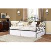 Full Metal Daybed Frame Contemporary Design Day Bed in Bronze Pewter Finish