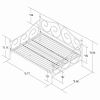 Full Metal Daybed Frame Contemporary Design Day Bed in Bronze Pewter Finish