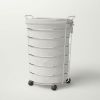 Stylish Laundry Hamper Cart with Wheels Casters and Removable Bag