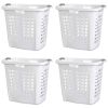 Set of 4 Heavy Duty Plastic Laundry Hamper Dirty Clothes Basket