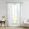 Botanical Printed Texture Sheer Window Pair